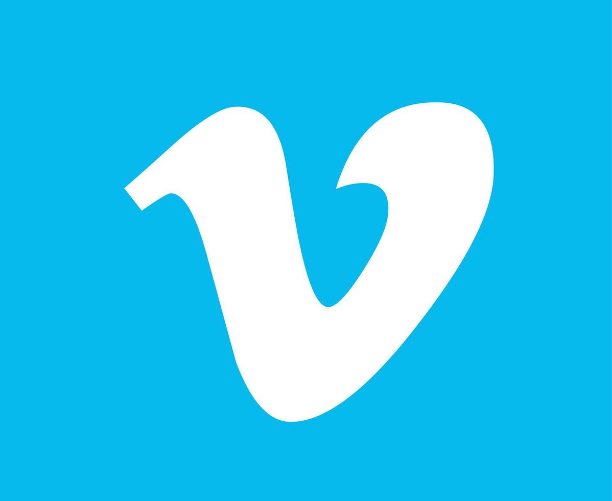 vimeo mídia social ícone símbolo logotipo design ilustração vetorial vetor