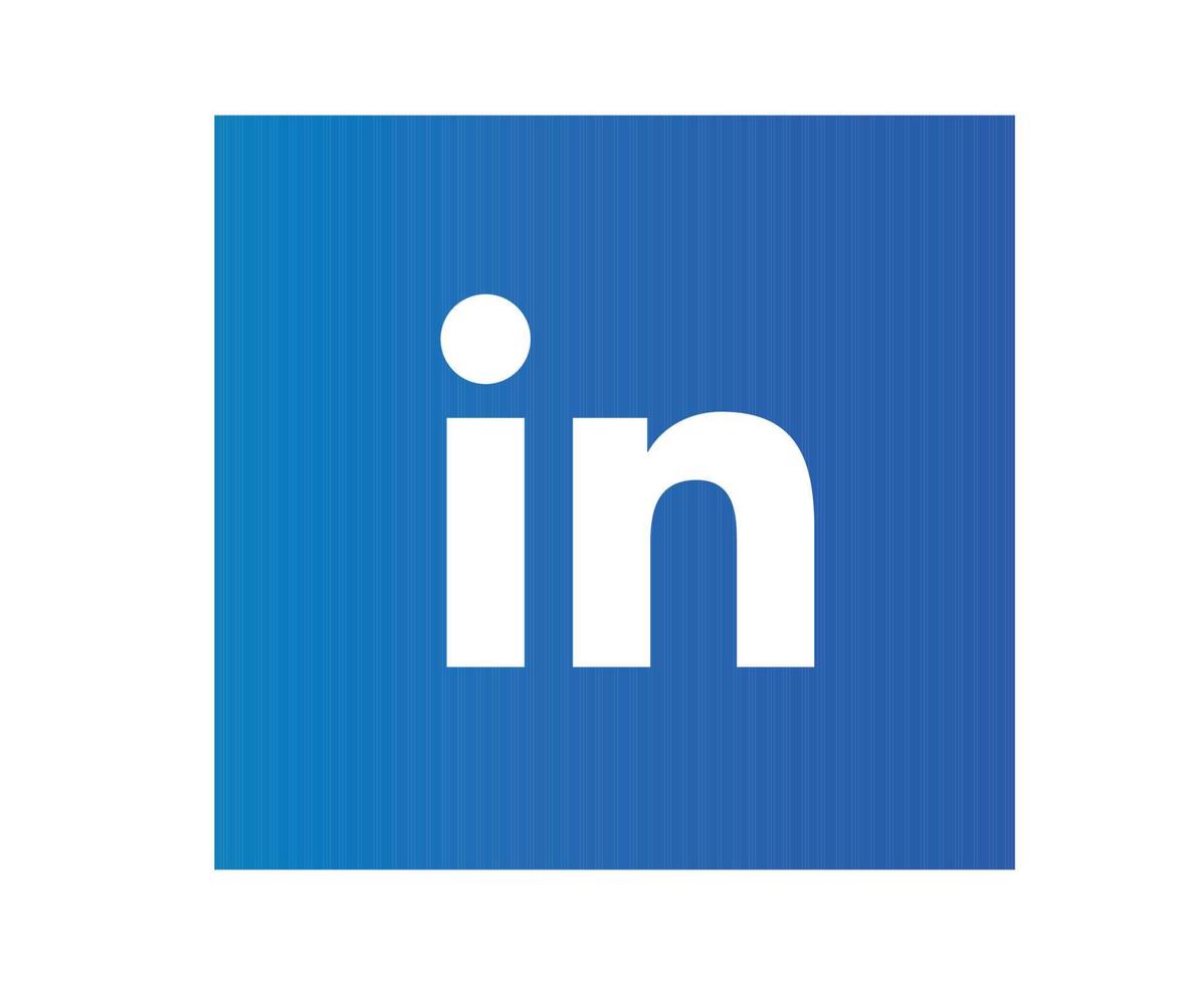 ilustração em vetor de design de logotipo abstrato de ícone de mídia social linkedin