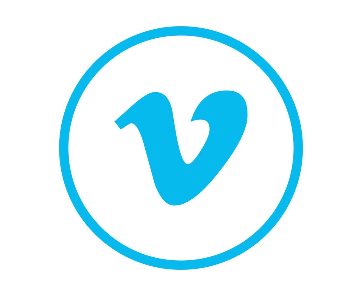 vimeo mídia social ícone design de logotipo símbolo ilustração vetorial vetor