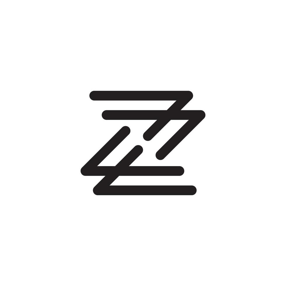 vetor de design de logotipo de monograma letra z ou zz