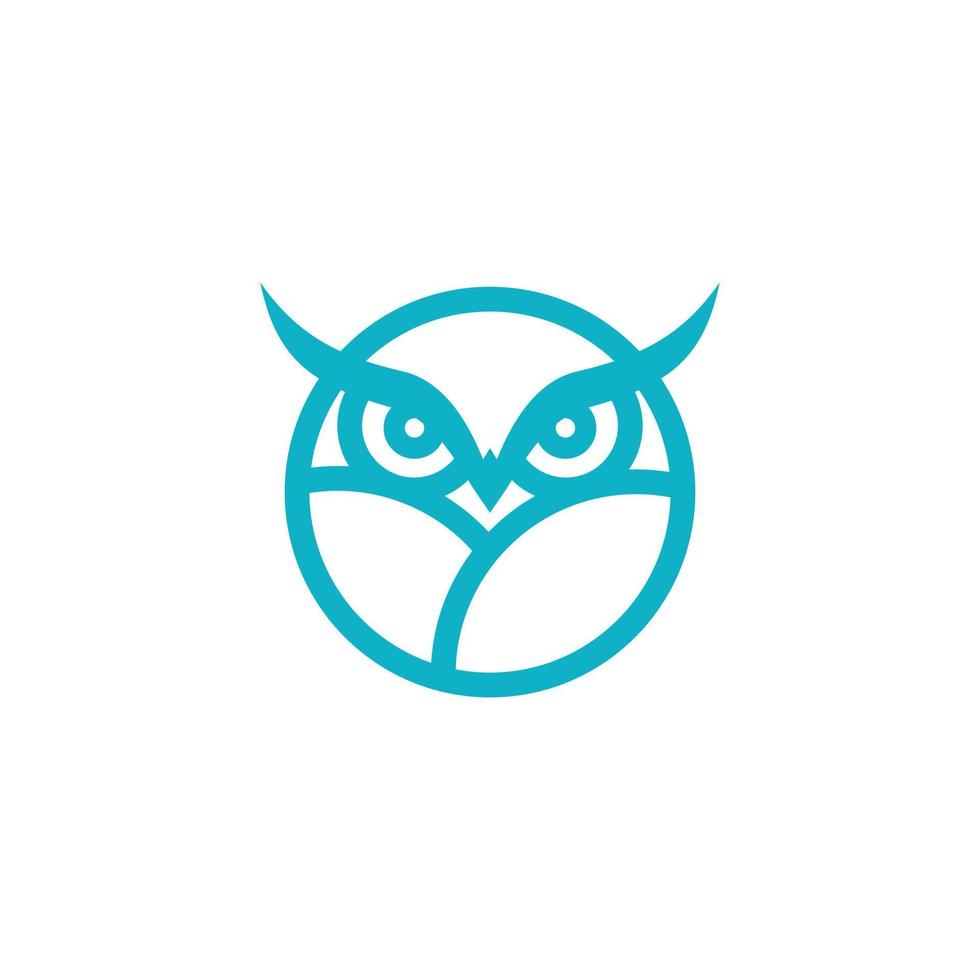 ilustração de design de logotipo de vetor coruja. logotipo da coruja. ícone de coruja.