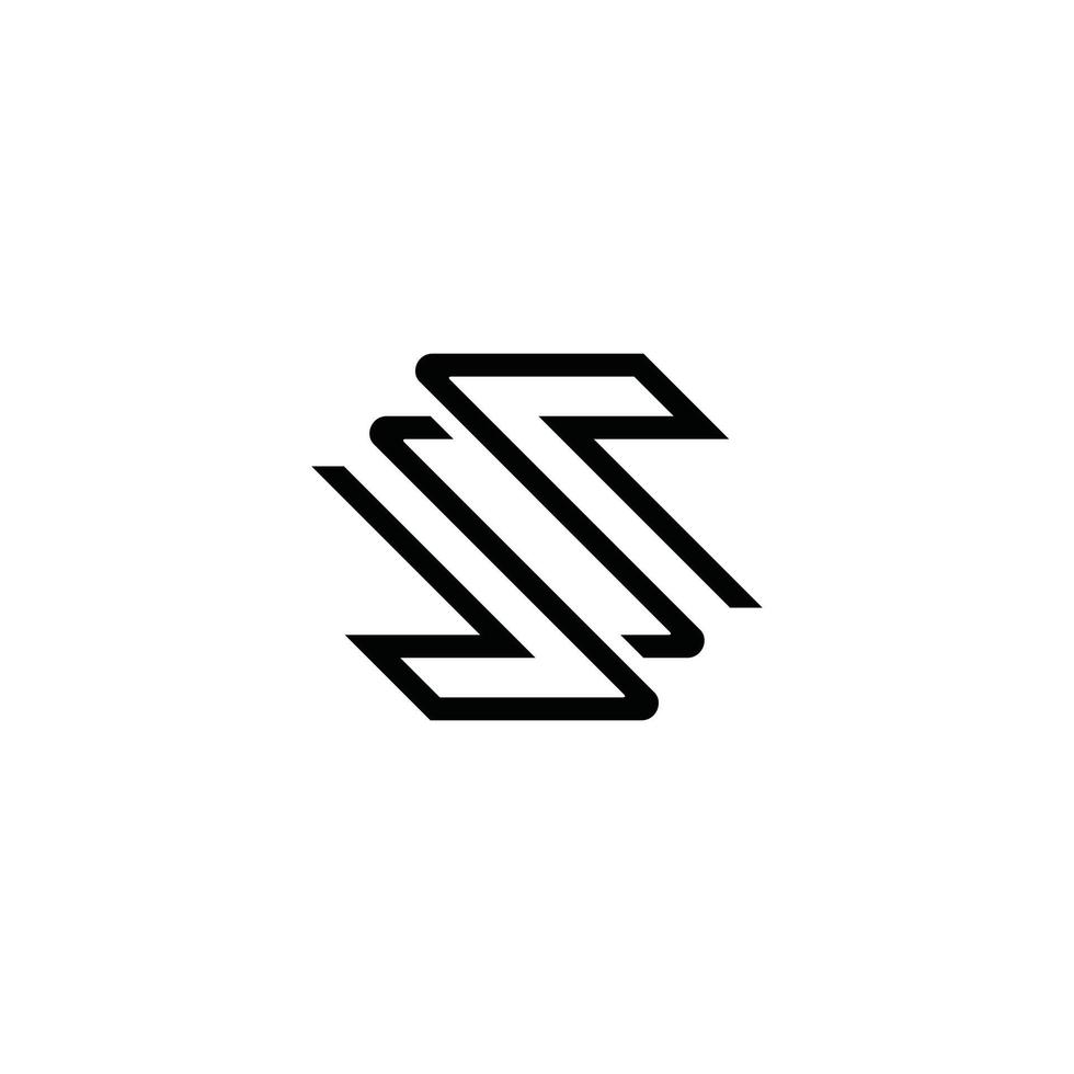 vetor de design de logotipo de letra inicial ss ou s