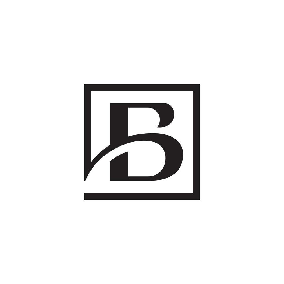 vetor de design de logotipo de letra inicial b ou bb.