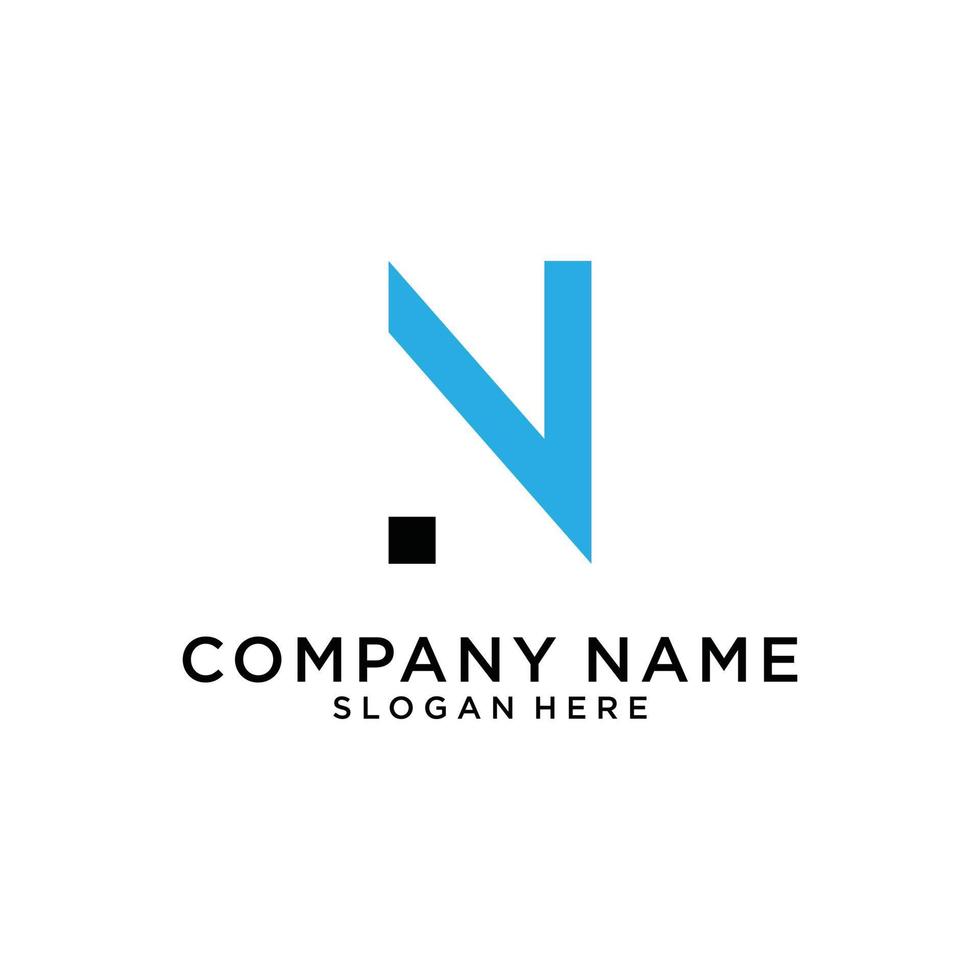 letra n ou nn vetor de design de logotipo monograma.