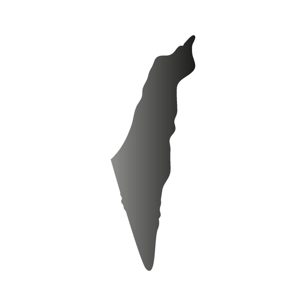 mapa de israel ilustrado em fundo branco vetor