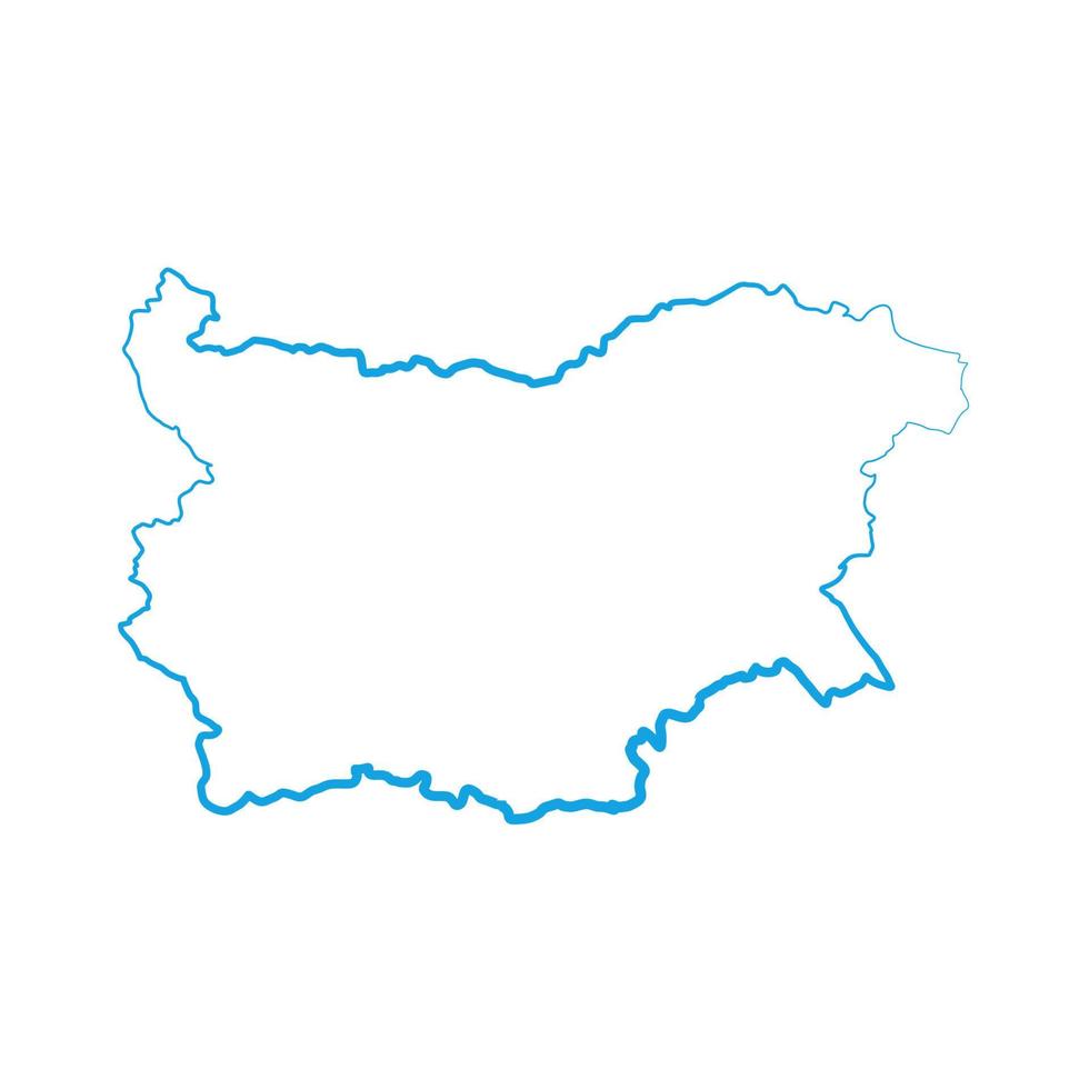 mapa da bulgária em fundo branco vetor