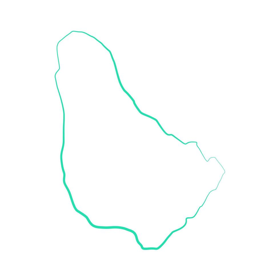 mapa de barbados em fundo branco vetor