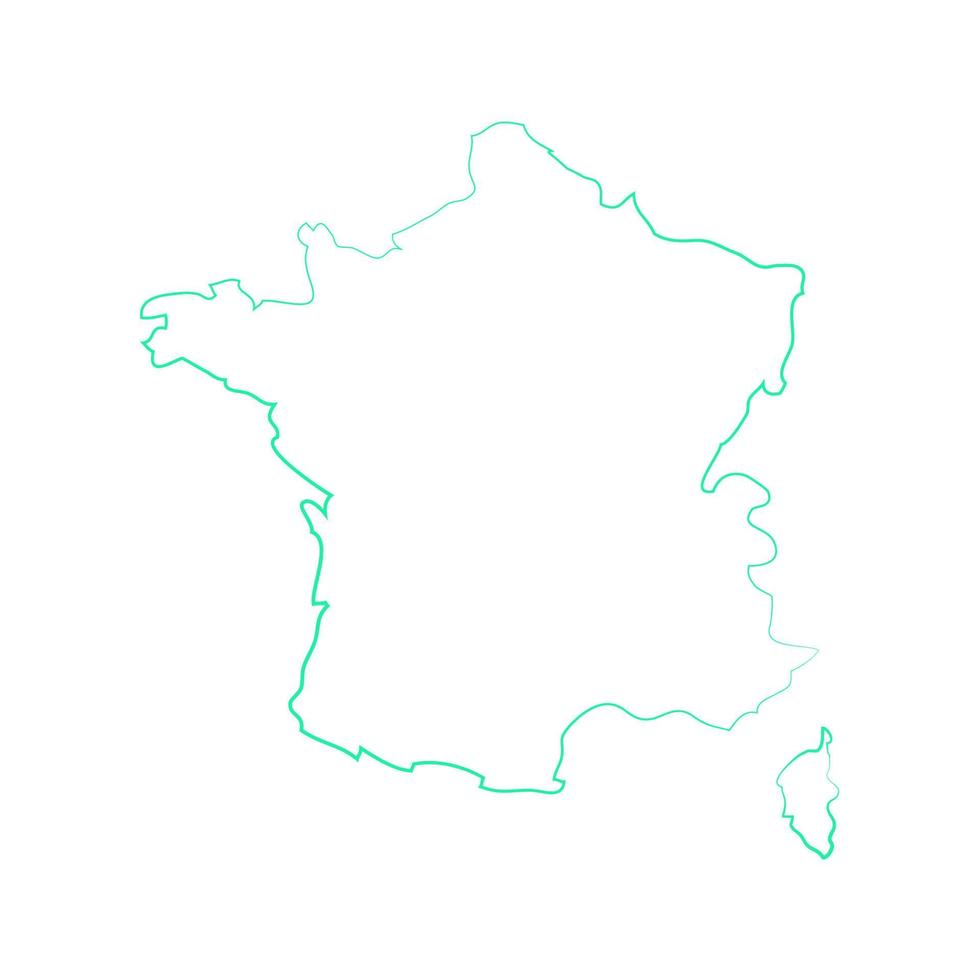 mapa da frança em fundo branco vetor