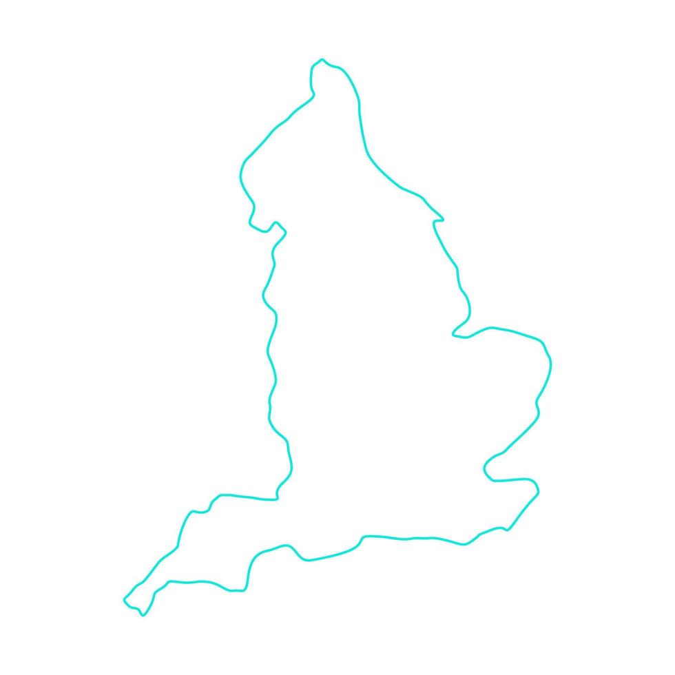 mapa da inglaterra em fundo branco vetor