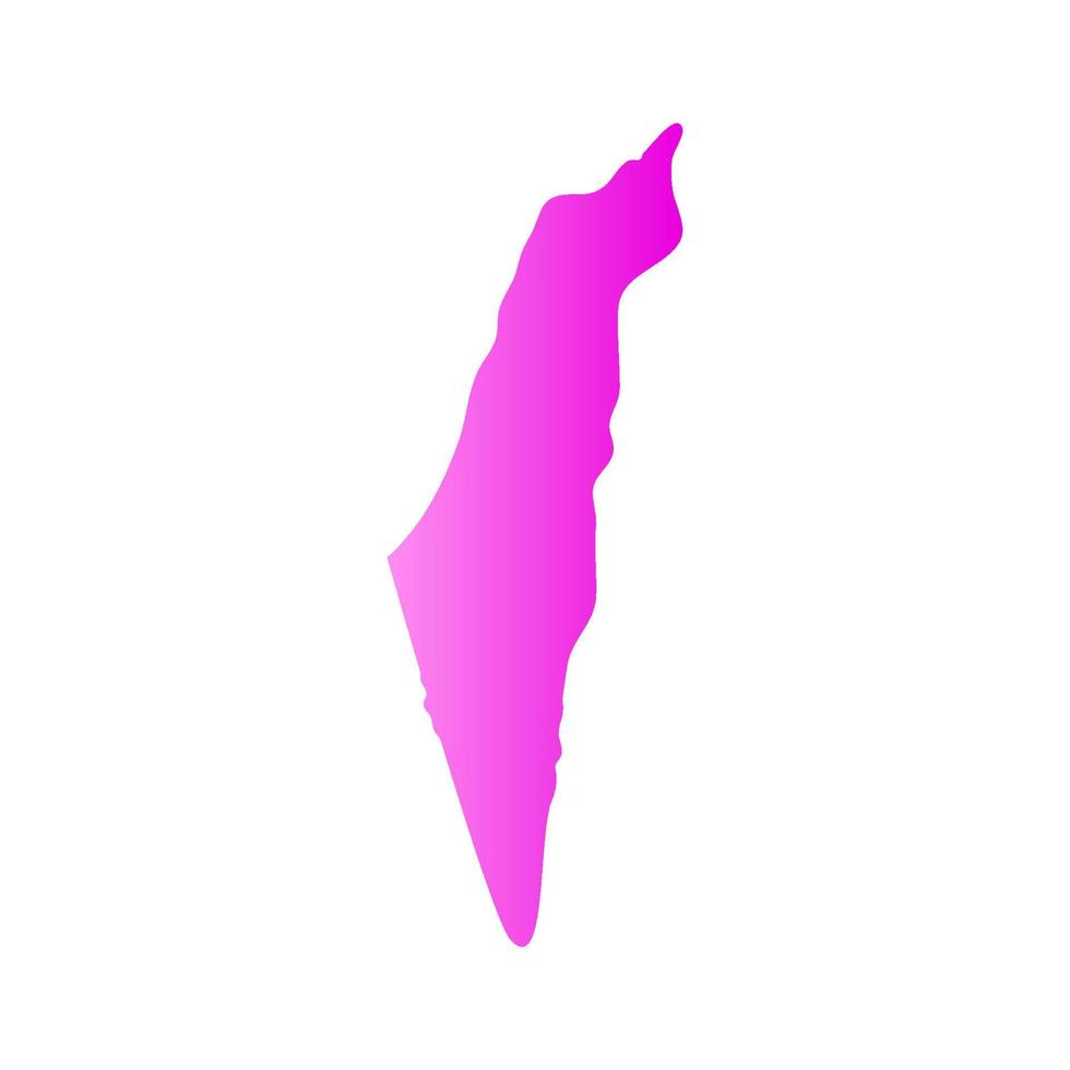 mapa de israel ilustrado em fundo branco vetor