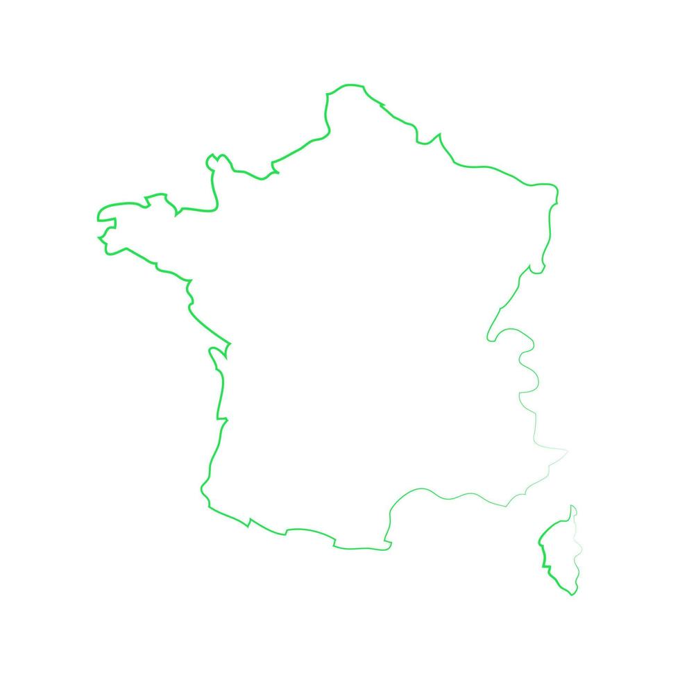 mapa da frança em fundo branco vetor