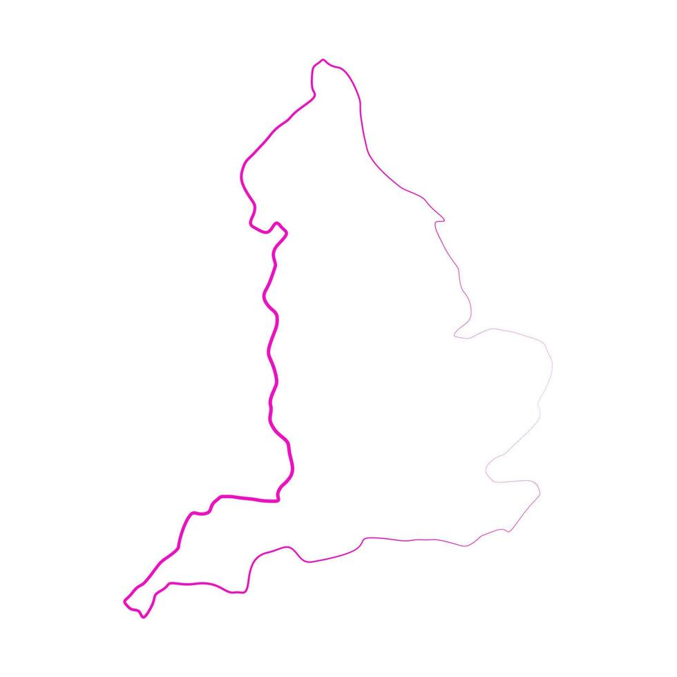 mapa da inglaterra em fundo branco vetor