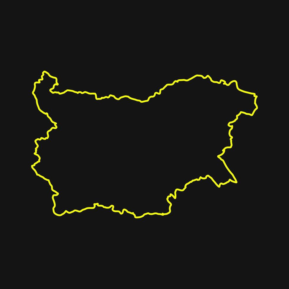 mapa da bulgária em fundo branco vetor