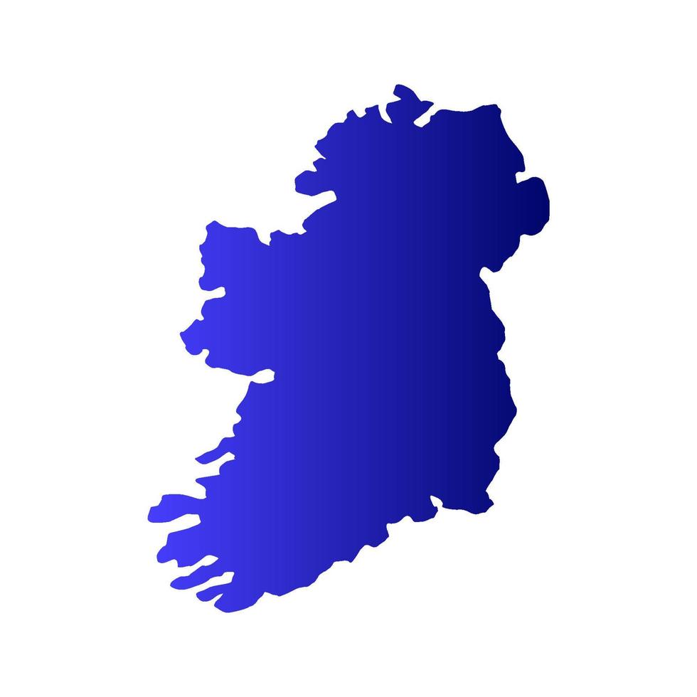 mapa da irlanda em fundo branco vetor