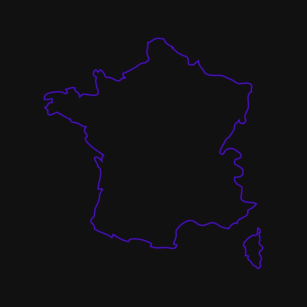 mapa da frança em fundo branco vetor