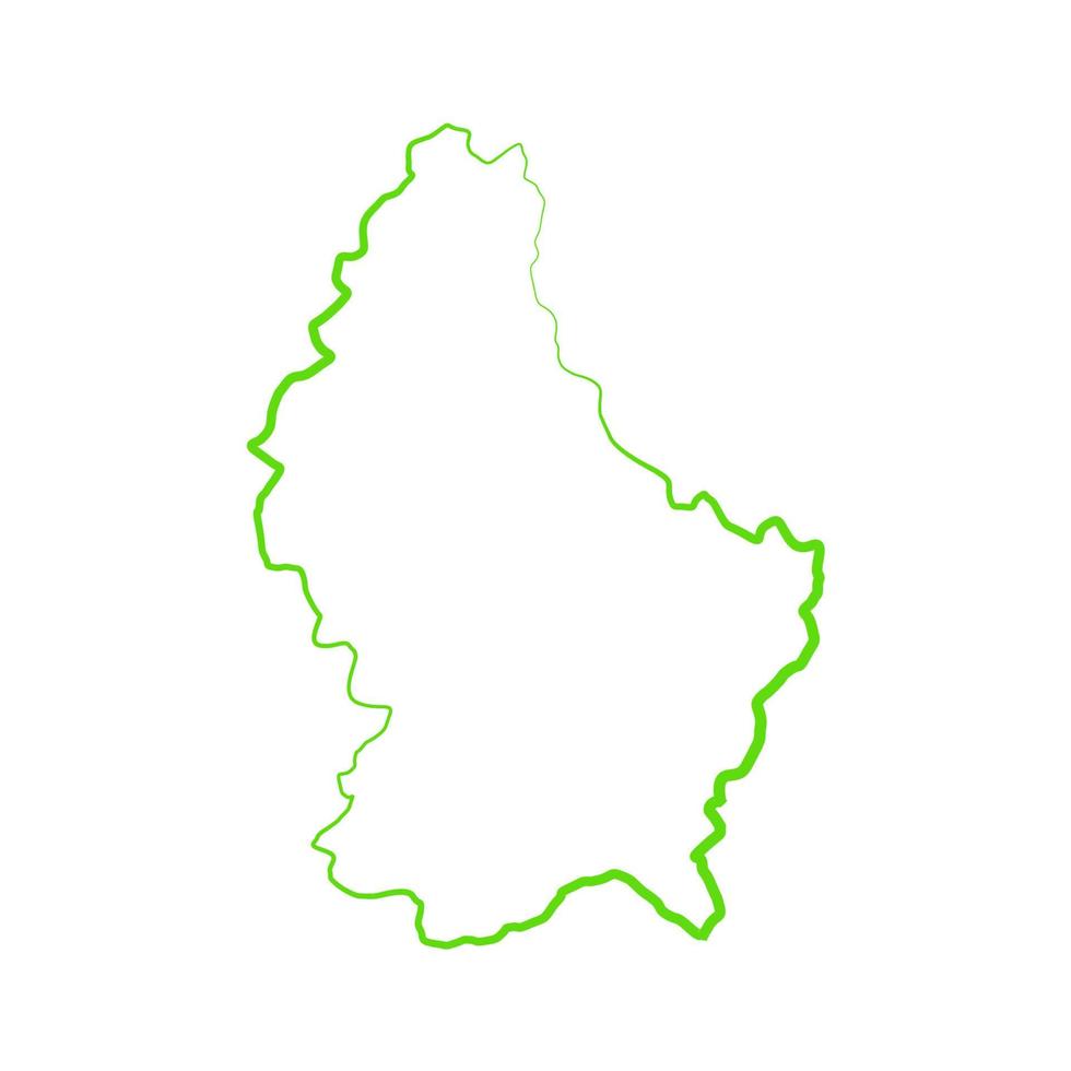 mapa de luxemburgo em fundo branco vetor