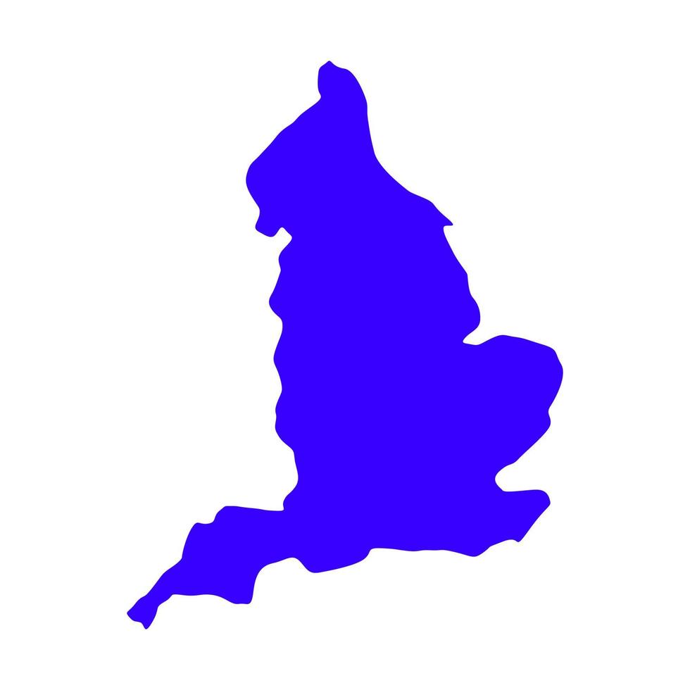 mapa da inglaterra em fundo branco vetor