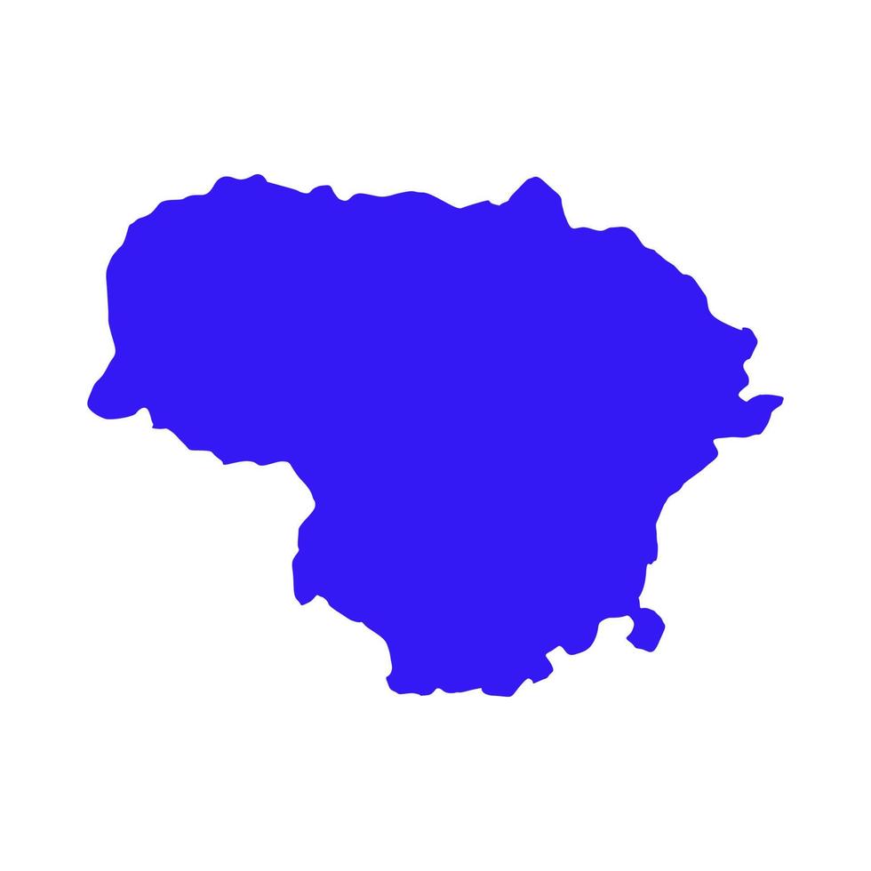mapa da Lituânia em fundo branco vetor