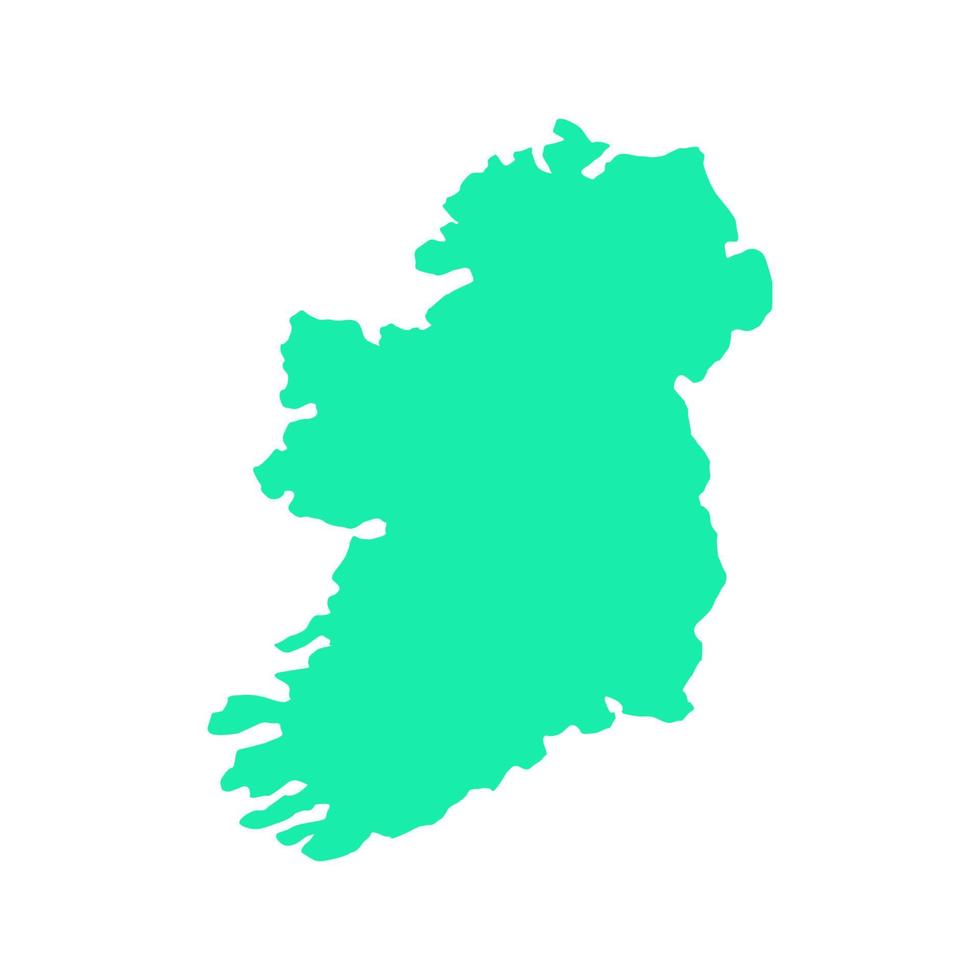 mapa da irlanda em fundo branco vetor