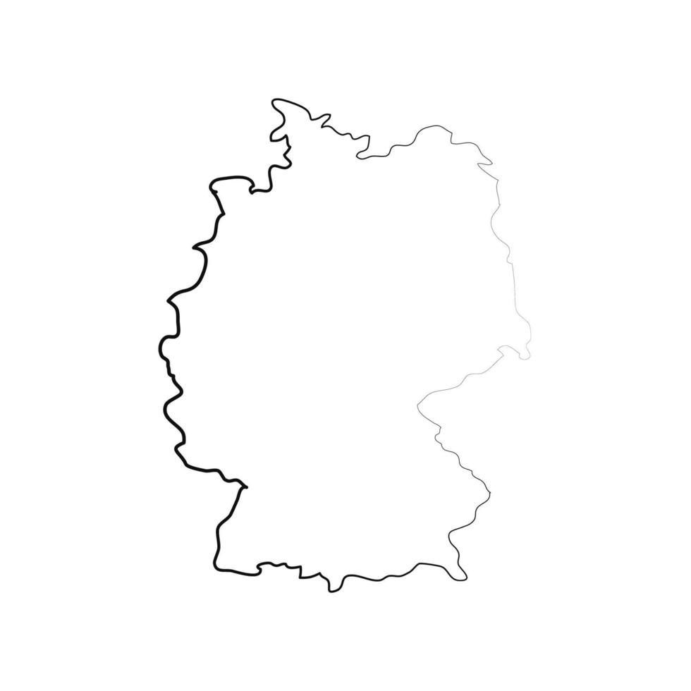 mapa da alemanha em fundo branco vetor