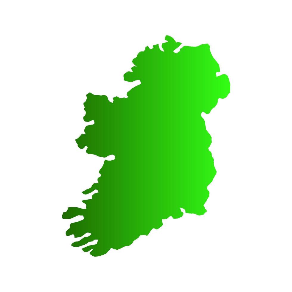 mapa da irlanda em fundo branco vetor