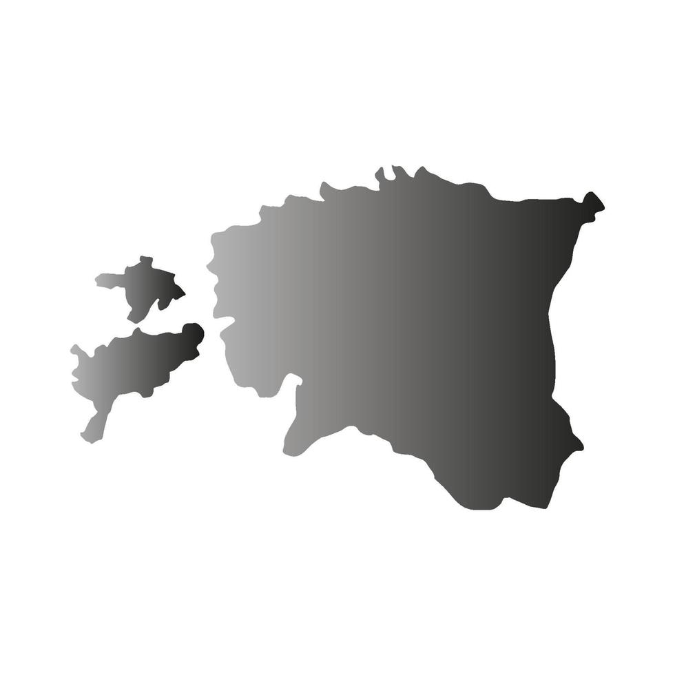 mapa da estônia ilustrado em um fundo branco vetor