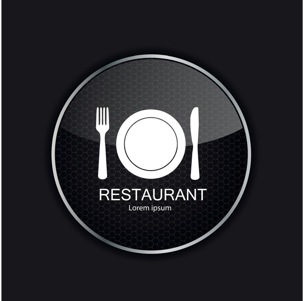 ícones de aplicativos de metal de comida e bebida vetor