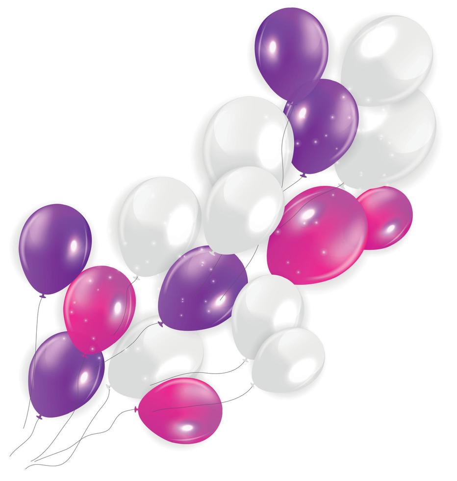 ilustração vetorial de fundo de balões brilhantes vetor