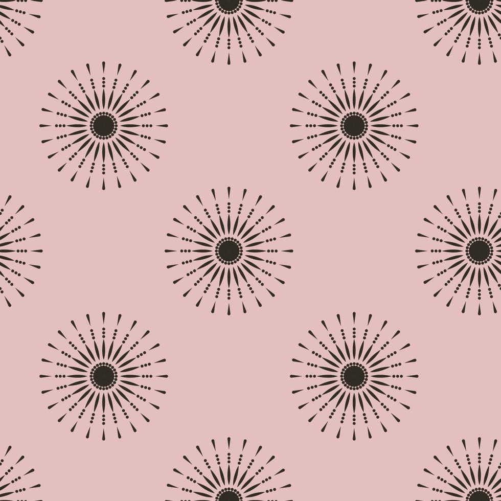 círculos flores padrão abstrato motivo asiático vetor