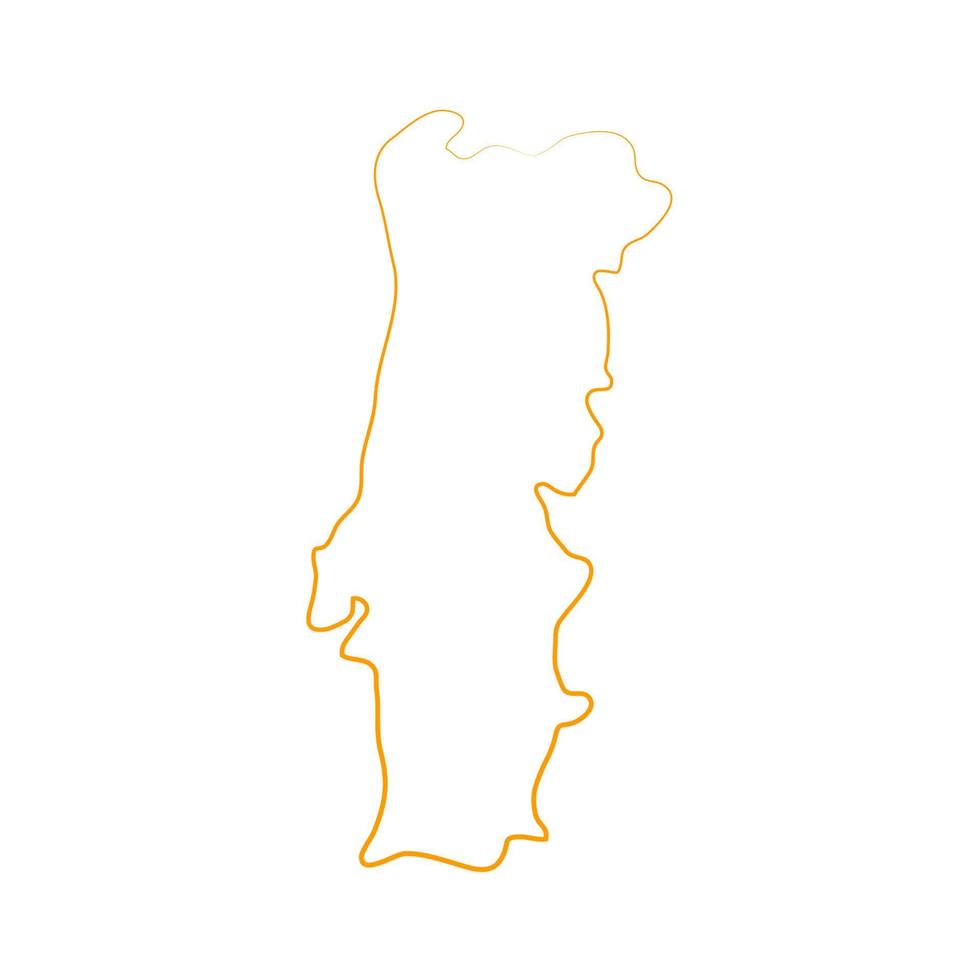 mapa de portugal em fundo branco vetor