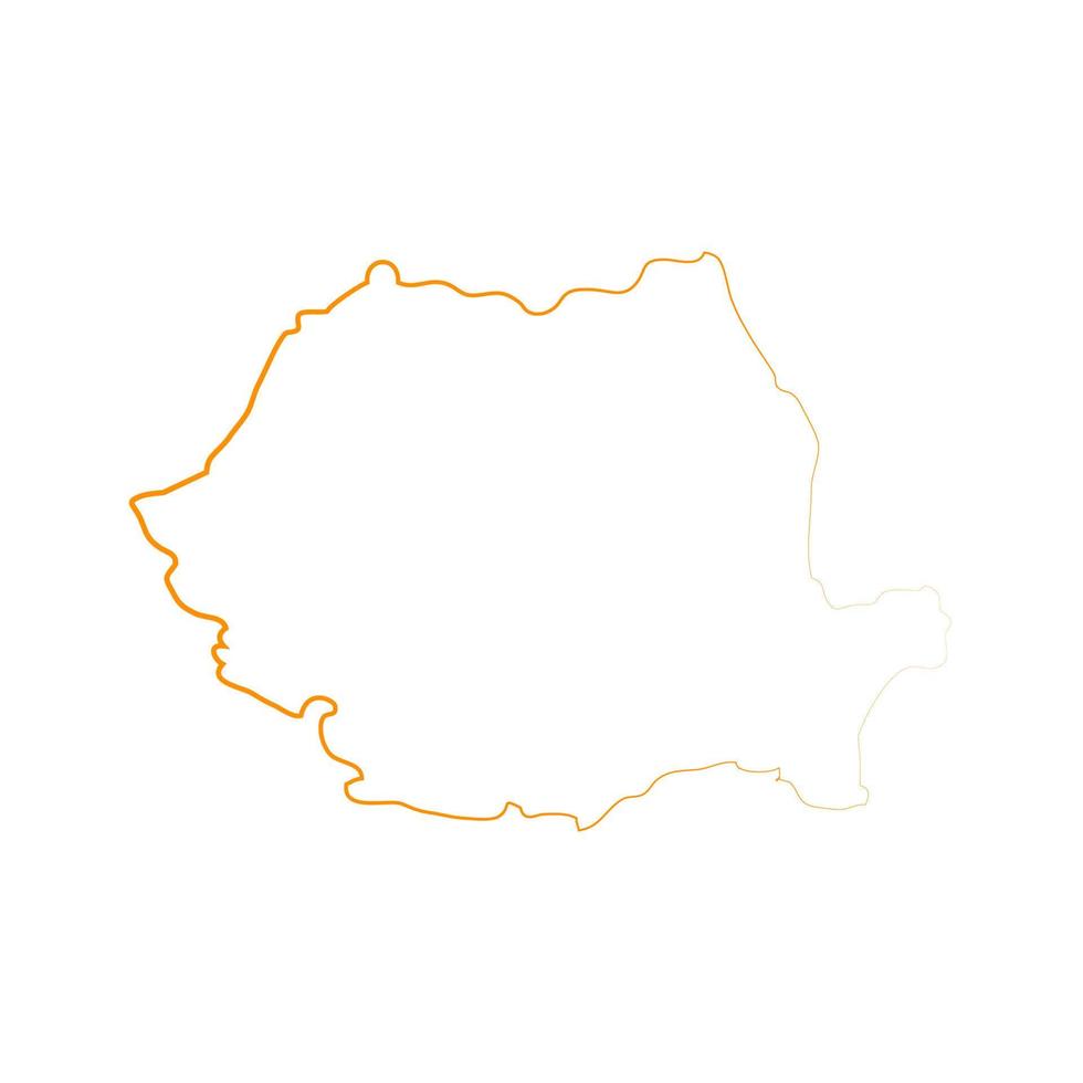 mapa da Romênia em fundo branco vetor