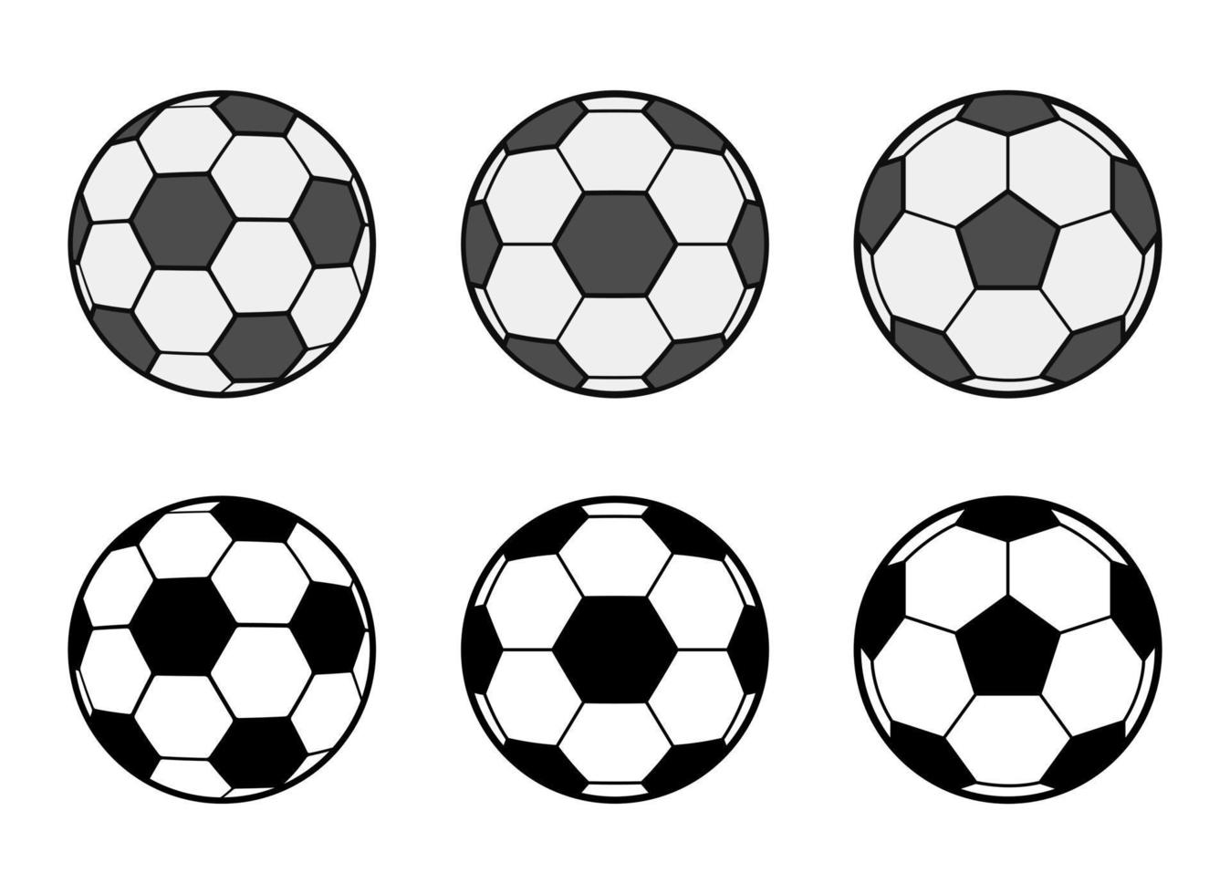 ilustração de design de vetor de bola de futebol isolada no fundo branco