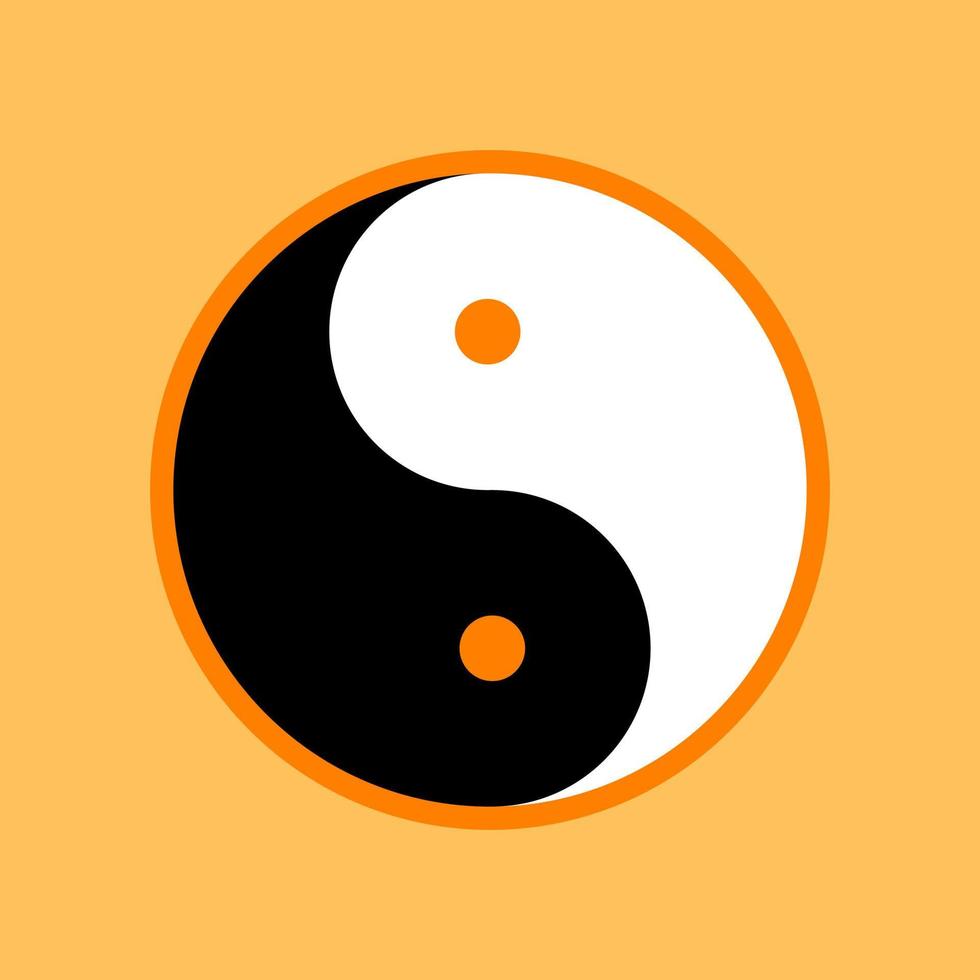 ilustração de arte vetorial yin yang vetor