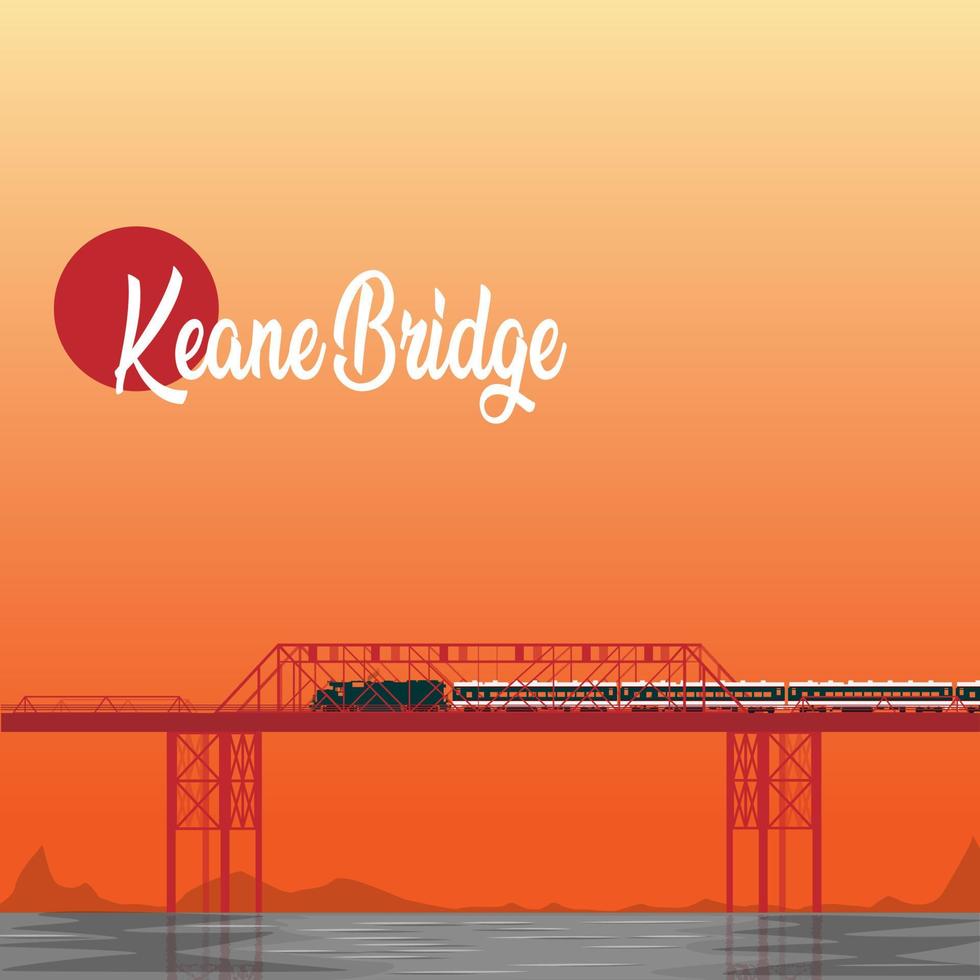 ilustração vetorial desenhada à mão da ponte keane vetor