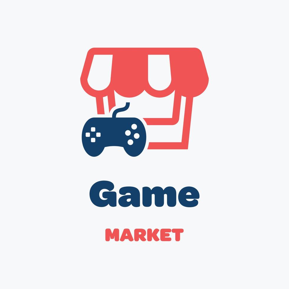 logotipo do mercado de jogos vetor