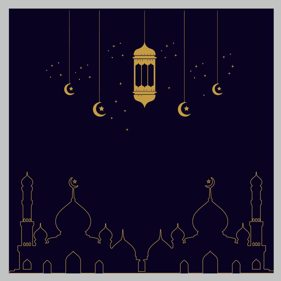 modelo de design de banner de postagem de mídia social eid ou fundo de banner islâmico vetor