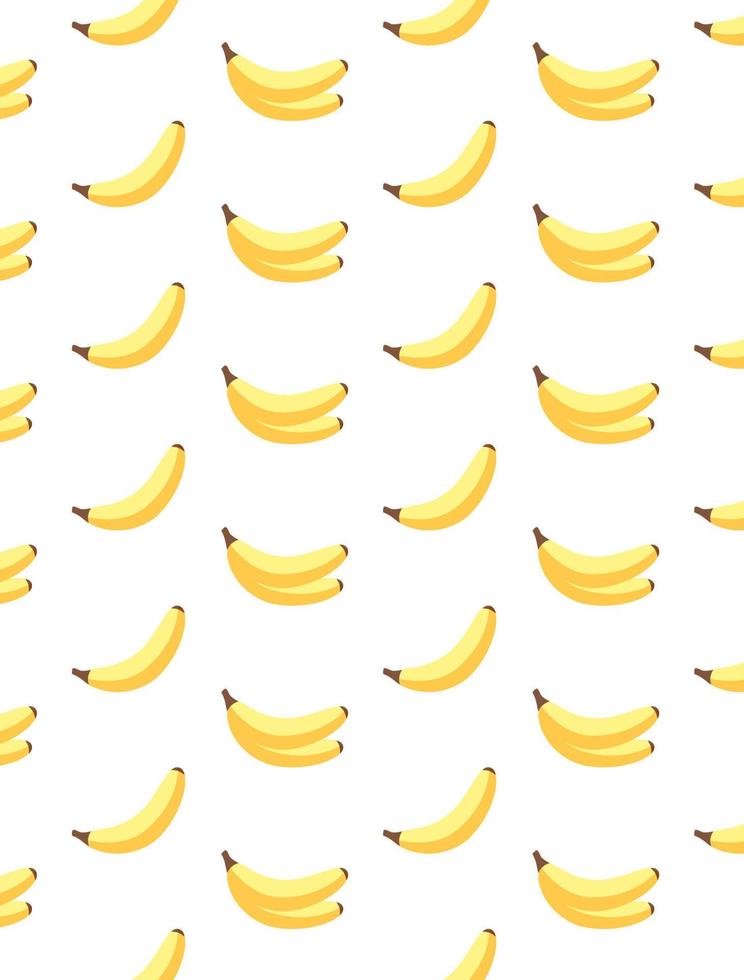 ilustração no tema grande banana sem costura colorida, padrão de frutas brilhantes para selo. padrão de fruta consistindo de bela banana de repetição perfeita. fruta padrão colorido simples de banana sem costura. vetor