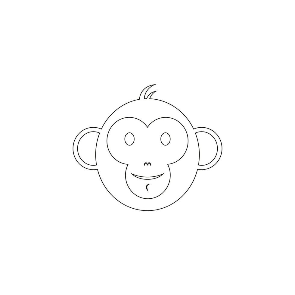 elemento de design de ilustração vetorial de ícone de macaco vetor