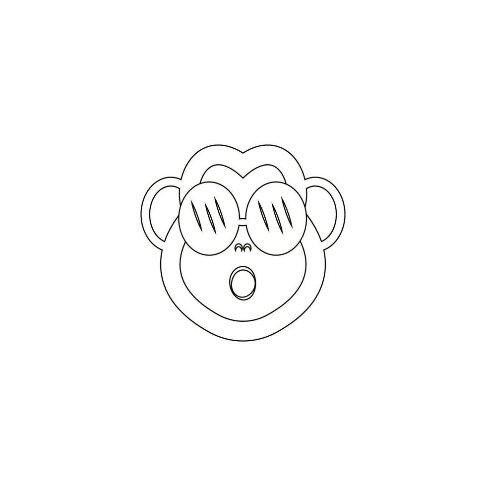 elemento de design de ilustração vetorial de ícone de macaco vetor