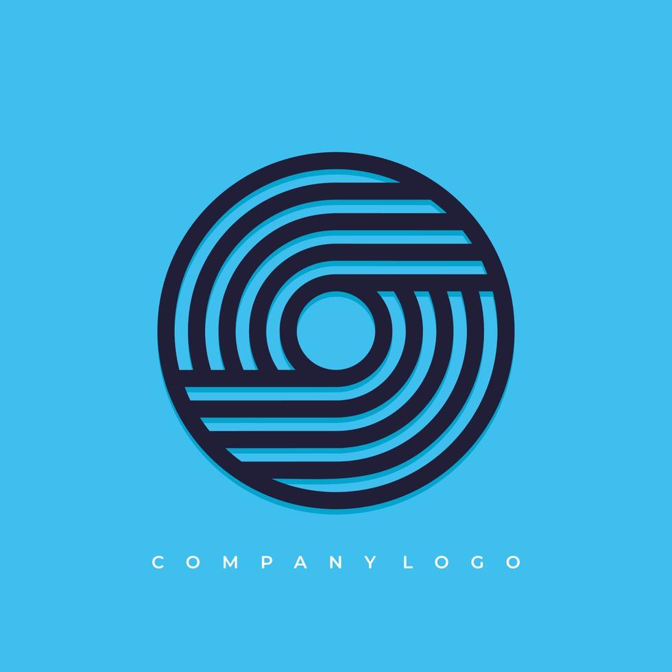 círculo linha arte monograma símbolo logotipo vetor