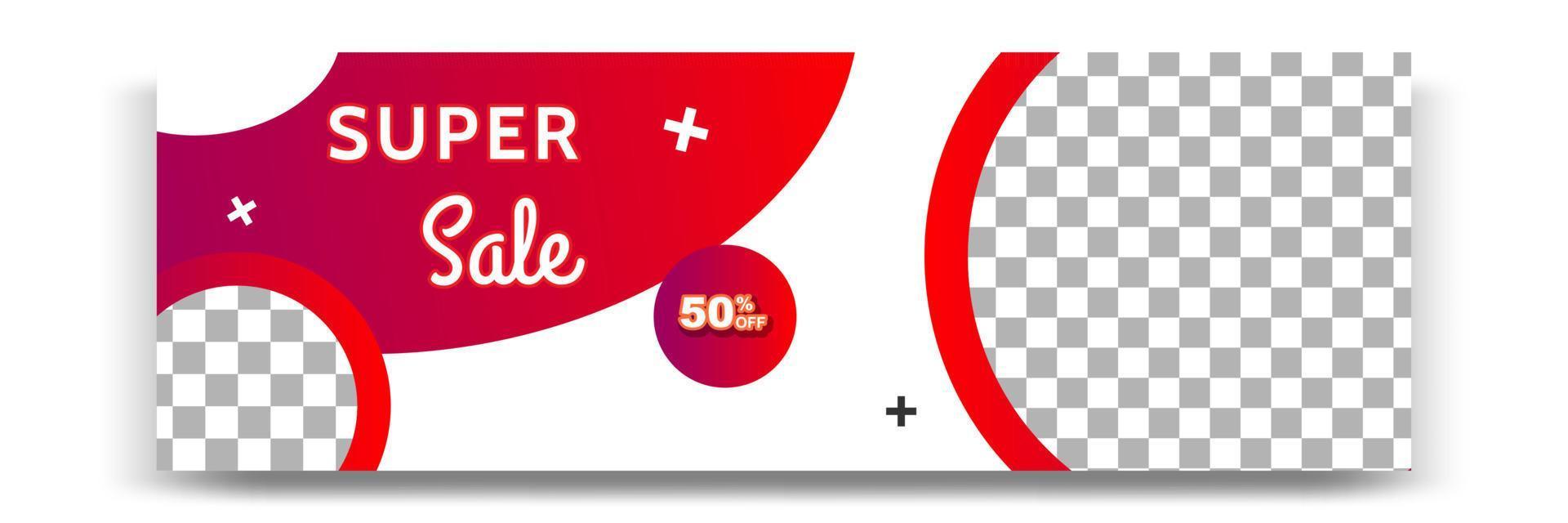 design de modelo de banner geométrico moderno gradiente abstrato na combinação de paleta de cores vermelhas. adequado para publicidade e promoção em postagem de mídia social, blog, web, capa, cabeçalho. vetor