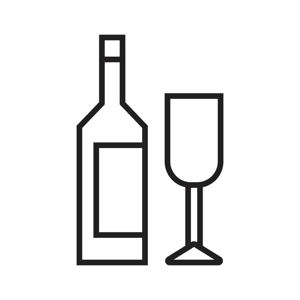 vetor de garrafa de vinho para apresentação do ícone do símbolo do site