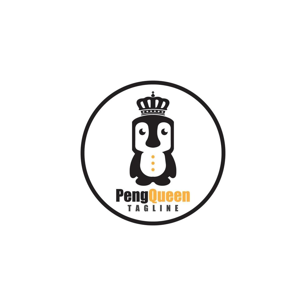 design de modelo de logotipo de pinguim vetor