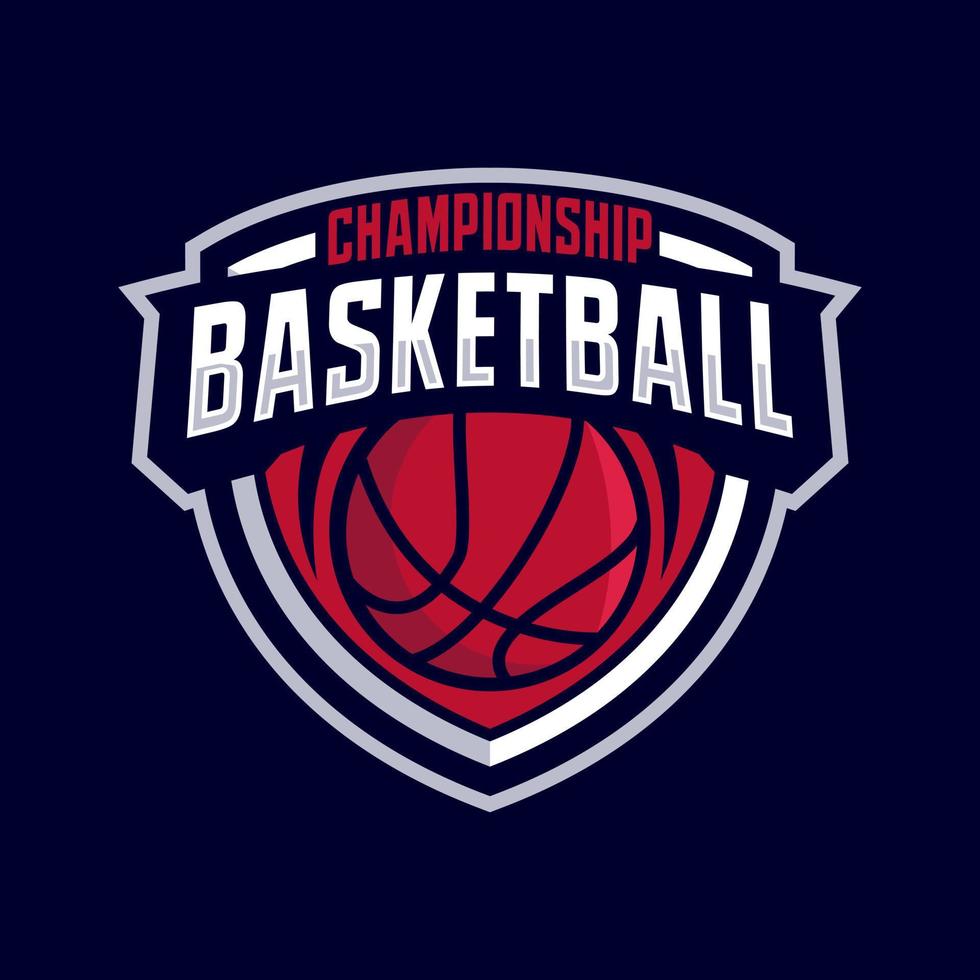 logotipo do distintivo de basquete vetor