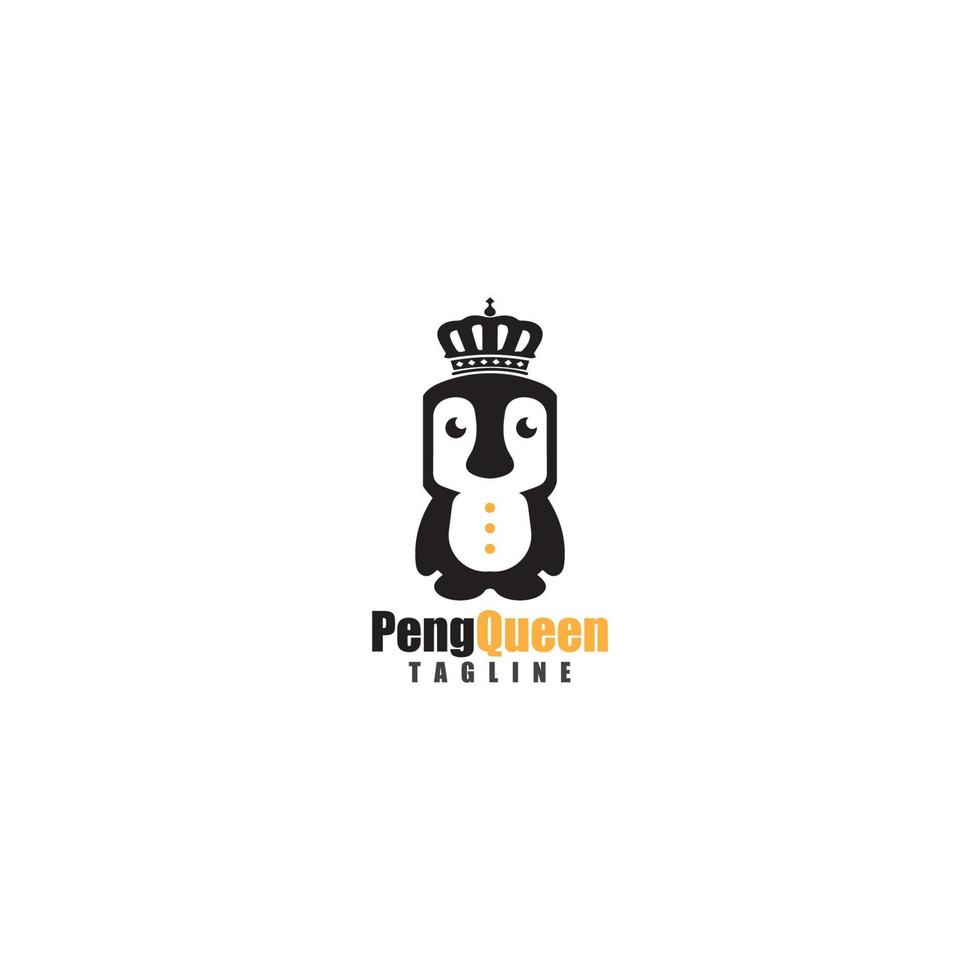 design de modelo de logotipo de pinguim vetor