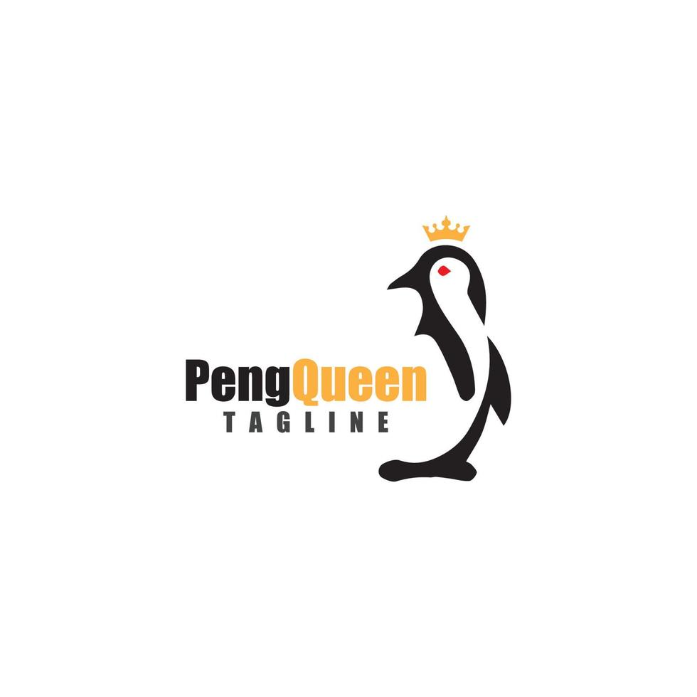 design de modelo de logotipo de pinguim vetor