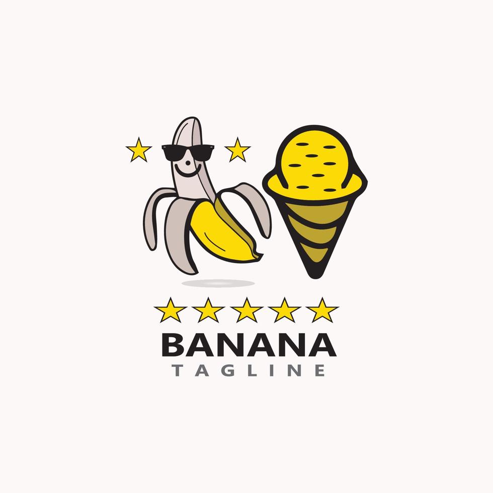 ilustração em vetor modelo logotipo banana