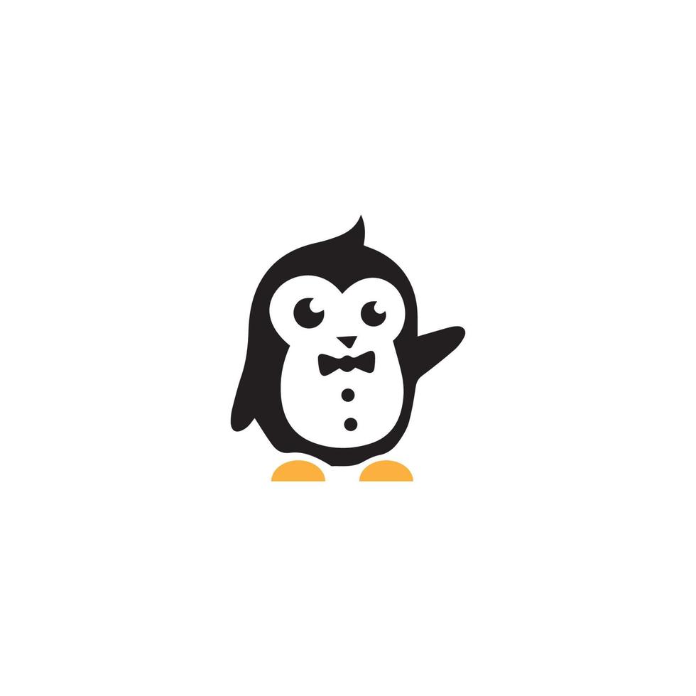 design de modelo de logotipo de pinguim vetor