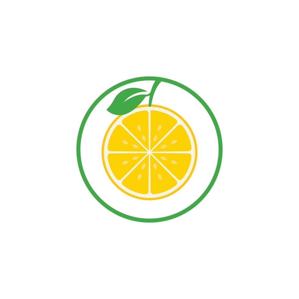 design de ilustração vetorial de ícone de limão fresco vetor