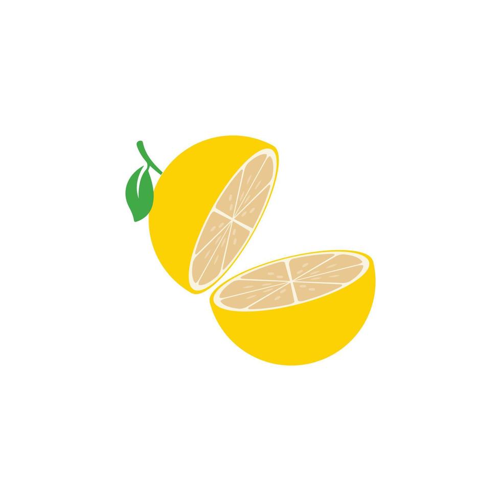 design de ilustração vetorial de ícone de limão fresco vetor